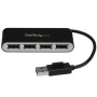 StarTech.com Concentrador USB 2.0 portátil de 4 portas com cabo integrado