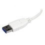 StarTech.com Mini-concentrador USB SuperSpeed 3.0 de 4 Portas portátil – Branco