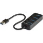 StarTech.com HB30A4AIB hub de interface USB 3.2 Gen 1 (3.1 Gen 1) Type-A 5000 Mbit s Preto