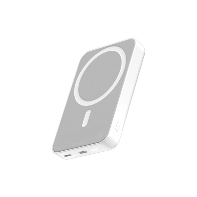 PowerBank Halfmman Magnet Wireless PD 20W Branco