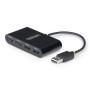 StarTech.com ST4200MINI2-USB-HUB hub de interface USB 2.0 480 Mbit s Preto