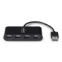 StarTech.com ST4200MINI2-USB-HUB hub de interface USB 2.0 480 Mbit s Preto