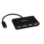 StarTech.com ST4200MINIC hub de interface USB 2.0 Type-C 480 Mbit s Preto