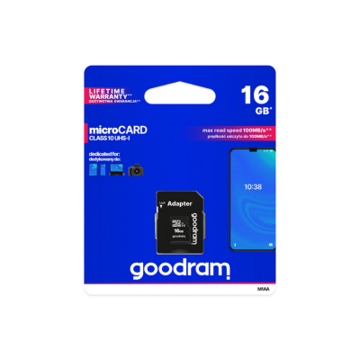 Micro Sdhc 16GB Goodram Class10 + Adaptador