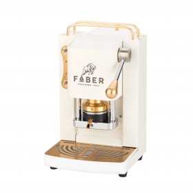 Máquina de café Mini Deluxe Branco puro- dourado