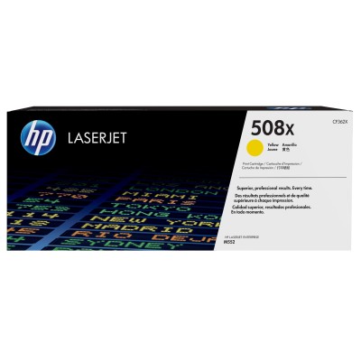 HP Toner LaserJet original 508X amarelo de elevado rendimento