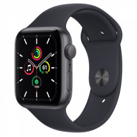 Apple Watch SE  GPS  44mm  Caixa de AlumÃ­nio em Preto Meia Noite  Correia Desportiva Preto Meia Noite