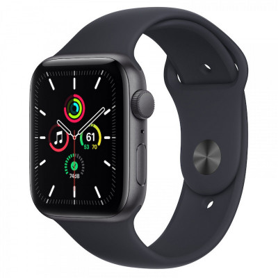 Apple Watch SE  GPS  44mm  Caixa de AlumÃ­nio em Preto Meia Noite  Correia Desportiva Preto Meia Noite