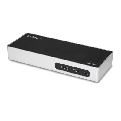 StarTech.com DK30ADD base & duplicador de portas Com fios USB 3.2 Gen 1 (3.1 Gen 1) Type-B Preto, Prateado