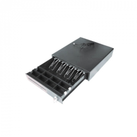 Gaveta de Dinheiro Metal 37Cm 4+8 Preta