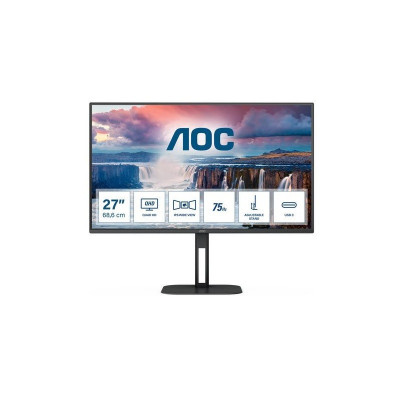 Monitor AOC 27" Ips 16:9 QHD Hdmi Dp  Usb-C MultimÃ©dia Preto