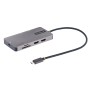 StarTech.com 120B-USBC-MULTIPORT base & duplicador de portas Com fios USB 3.2 Gen 1 (3.1 Gen 1) Type-C Cinzento