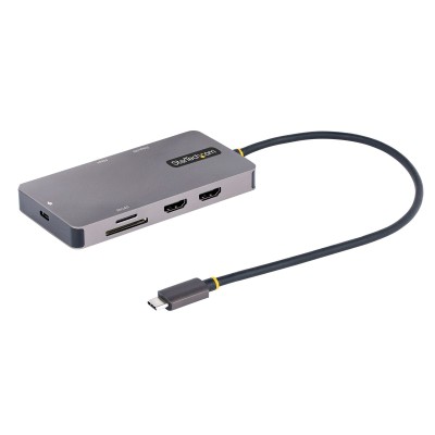 StarTech.com 120B-USBC-MULTIPORT base & duplicador de portas Com fios USB 3.2 Gen 1 (3.1 Gen 1) Type-C Cinzento