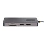 StarTech.com 120B-USBC-MULTIPORT base & duplicador de portas Com fios USB 3.2 Gen 1 (3.1 Gen 1) Type-C Cinzento