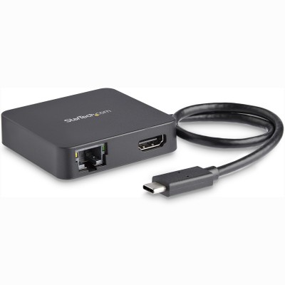 StarTech.com DKT30CHD base & duplicador de portas Com fios USB 3.2 Gen 1 (3.1 Gen 1) Type-C Preto