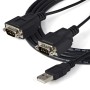 StarTech.com ICUSB2322F cabo de série Preto 2,1 m USB 2.0 A 2 x DB-9