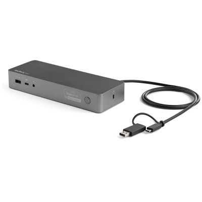 StarTech.com DK30C2DPEPUE base & duplicador de portas Com fios USB 3.2 Gen 1 (3.1 Gen 1) Type-C Preto, Cinzento