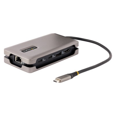 StarTech.com DKT31CH2CPD3 base & duplicador de portas Com fios USB 3.2 Gen 2 (3.1 Gen 2) Type-C Cinzento