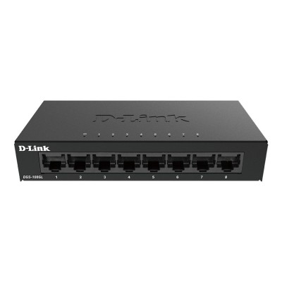 D-Link DGS-108GL Não-gerido Gigabit Ethernet (10 100 1000) Preto