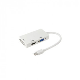 Cabo Mini DisplayPort To Hdmi Vga Dvi Branco