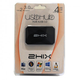 Hub Usb 4*Portas Usb 3.0 C/Alimentação - 2Hix - Preto
