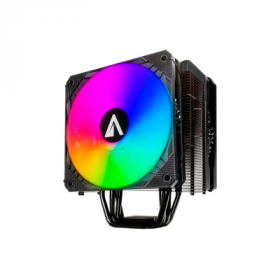 Dissipador Abysm Gaming Aire Snow IV ARGB 4 Pipes Cooler de CPU 120mm Preto