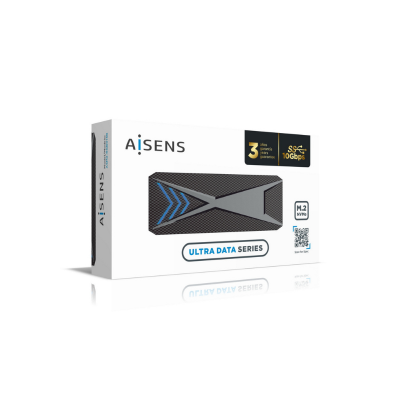 Caixa Externa para Disco SSD M.2 Nvme Aisens ASM2-RGB013B Usb 3.2 Gen2 sem parafusos