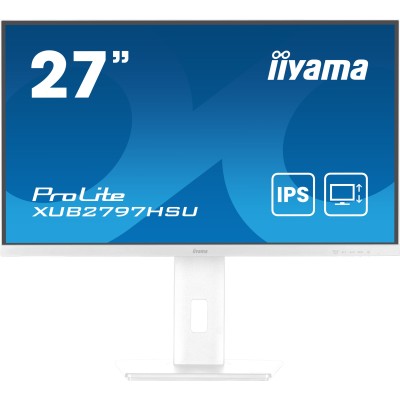 iiyama ProLite XUB2797HSU-W2 monitor de ecrã 68,6 cm (27") 1920 x 1080 pixels Full HD LED Branco