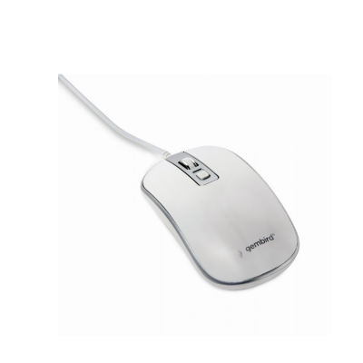 Rato Gembird USB 2.0 1200Dpi Branco/Cinza