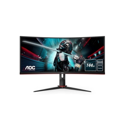 Monitor Gaming Ultrapanorámico Curvo AOC CU34G2X/BK 34″ WQHD 1ms 144Hz VA Preto