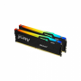 Memória Dimm Kingston DDR5 32GB 2x16GB Fury Beast RGB 5200MHz CL36