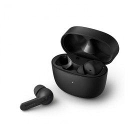 Earpods Bluetooth Philips TAT2206 com estojo de carga  Autonomia 6h  Preto