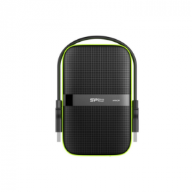Disco Duro Externo Silicon Power 2TB A60 2.5"  USB 3.1 Armor Antichoque e Prova de Água Preto