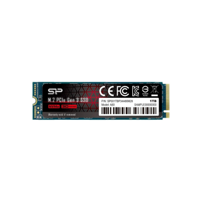 Disco SSD Silicon Power A80 1Tb M.2 NVMe PCie Gen 3x4 3400 Mb/s 2280