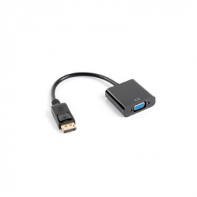 Adaptador DisplayPort para VGA Com cabo 20Cm Preto