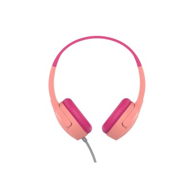 Belkin SoundForm Mini - Auscultadores supra-aurais com microfonoe - no ouvido - com cabo - macaco de 3,5 mm - rosa