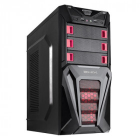 Caixa Atx Gaming 2Hix Chief - Black/Red S/Fonte