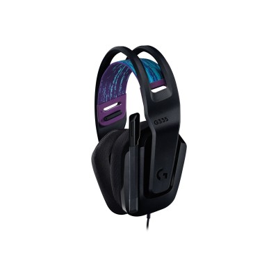 Logitech G G335 Wired Gaming Headset - Auscultadores - tamanho completo - com cabo - macaco de 3,5 mm - preto - Certificado pel