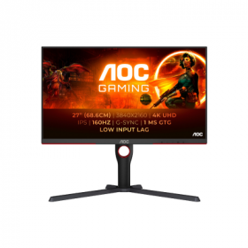 Monitor Aoc 27″ Ips U27G3X/BK 16:9 UHD 4K 1Ms 160Hz Hdmi Dp HAS Pivot Preto