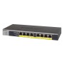 NETGEAR GS108LP Não-gerido Gigabit Ethernet (10 100 1000) Power over Ethernet (PoE) 1U Preto, Cinzento