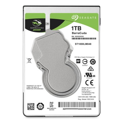 Seagate Barracuda 2.5" unidade de disco rígido 1 TB 5400 RPM 128 MB 2.5" Serial ATA III