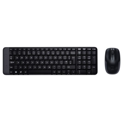 Logitech Wireless Combo MK220 teclado Rato incluído Escritório RF Wireless QWERTY EER internacional Preto