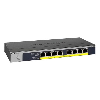 NETGEAR GS108PP Não-gerido Gigabit Ethernet (10 100 1000) Power over Ethernet (PoE) Preto