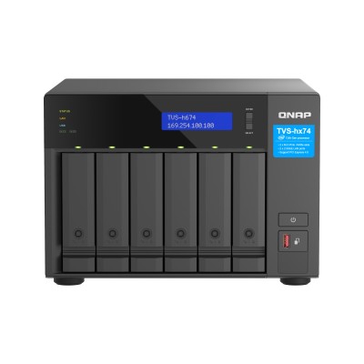 QNAP TVS-H674 NAS Tower Intel® Core™ i5 i5-12400 32 GB DDR4 0 TB QuTS hero Preto