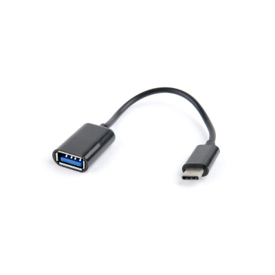 Adaptador Usb 2.0 Fêmea para Type-C 20Cm OTG Preto