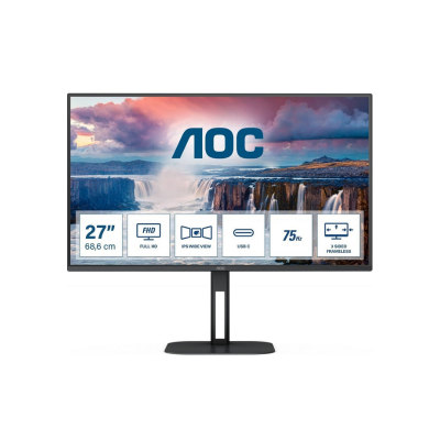 Monitor AOC 27″ Ips 16:9 Full HD Hdmi Usb-C Multimédia Preto