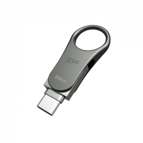 Pen Drive Silicon Power 64Gb Drivemobile C80 Metal Type C + Usb 3