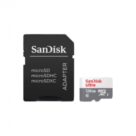 Micro SD SanDisk Ultra 128GB microSD XC com Adaptador Classe 10 80MB/s