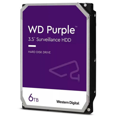 Disco Duro Western Digital WD Purple Surveillance 6TB 3.5" SATA III 256MB