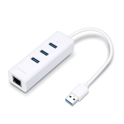 Adaptador Usb3.0 TP Link Rede RJ45 GigaBit e HUB 3 Portas